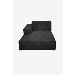 Earl velvet chaise longue links Juke antraciet