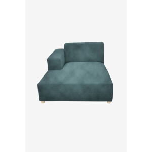 Earl velvet chaise longue links Juke grijs blauw