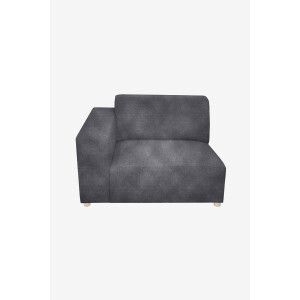 Earl velvet 1.5-zits bank arm links Juke mid grey