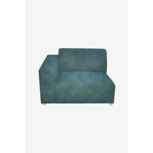 Earl velvet 1.5-zits bank arm links Juke grijsblauw