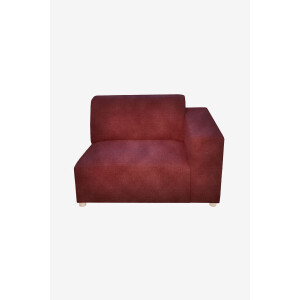 Earl velvet 1.5-zits bank arm rechts Juke wine red