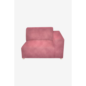 Earl velvet 1.5-zits bank arm rechts Juke pink