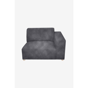 Earl velvet 1.5-zits bank arm rechts Juke mid grey