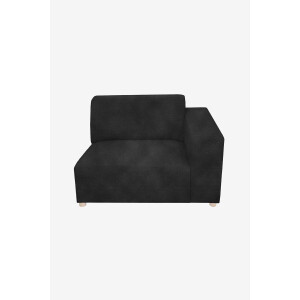 Earl velvet 1.5-zits bank arm rechts Juke antraciet