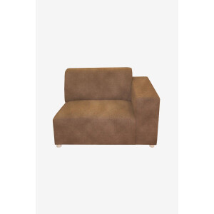 Earl velvet 1.5-zits bank arm rechts Juke brons