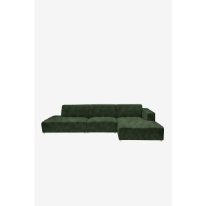 Earl velvet 4-zits bank chaise longue rechts otto longue links Juke green forest