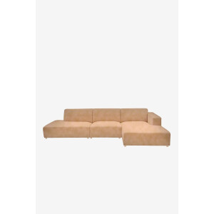 Earl velvet 4-zits bank chaise longue rechts otto longue links Juke sand