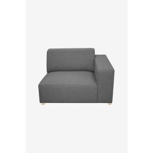 Earl 1.5-zits bank arm rechts Unit Antraciet