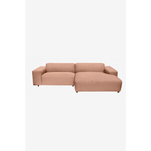King 3-zits bank chaise longue rechts lucera brick
