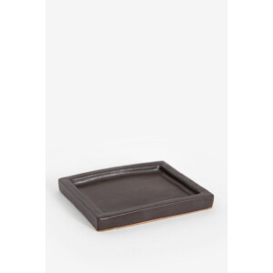 Donkerbruin glazed aardewerk schaaltje