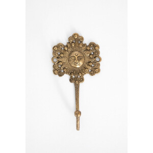 Messing wandhaak sunflower