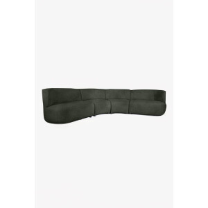 Empress velvet 4-zits bank Juke dark green hunter