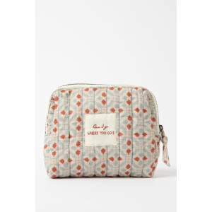 Multicolour toilettas met print en tekst