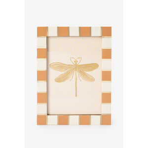 Oranje fotolijstje met checker rand