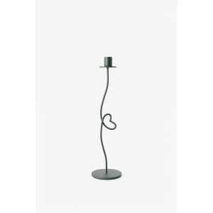 Donkergroene kandelaar met hart