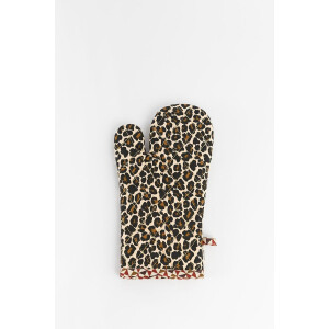 Bruine ovenwant met leopard print