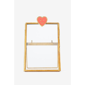 Goudkleurige fotolijst met hart