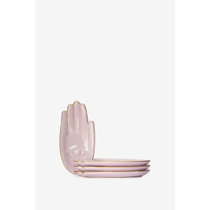 Lichtpaarse gebaksbordjes hand