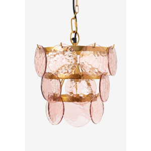 PRE-ORDER: Lichtroze scallop kroonluchter