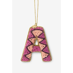 Paarse kersthanger letter A