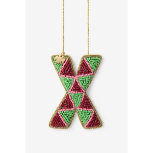 Groene kersthanger letter X