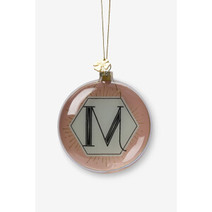 Kerstbal letter M