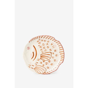 Donkerroze vis dinerbord