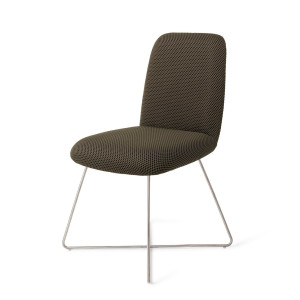 Jesper Home Eetkamerstoel 'Taiwa' Cross Steel, kleur Jungle Jewel