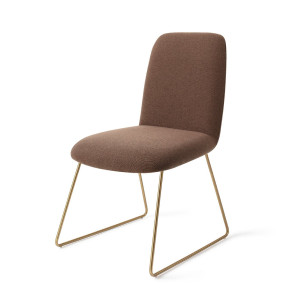 Jesper Home Eetkamerstoel 'Taiwa' Slide Gold, kleur Rustic Rye