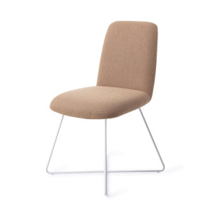 Jesper Home Eetkamerstoel 'Taiwa' Cross White, kleur Whisper Wheat