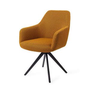Jesper Home Eetkamerstoel 'Hiroo' Draaibaar, Turn Black, kleur Groovy Garam