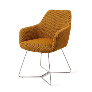 Jesper Home Eetkamerstoel 'Hiroo' Beehive Steel, kleur Groovy Garam