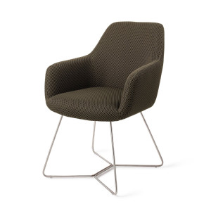 Jesper Home Eetkamerstoel 'Hiroo' Beehive Steel, kleur Jungle Jewel