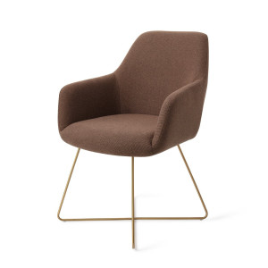 Jesper Home Eetkamerstoel 'Hiroo' Cross Gold, kleur Rustic Rye