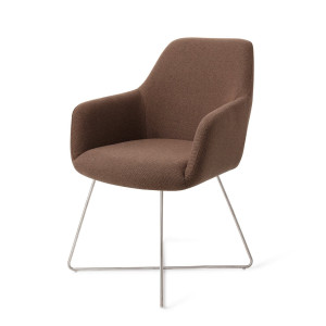 Jesper Home Eetkamerstoel 'Hiroo' Cross Steel, kleur Rustic Rye