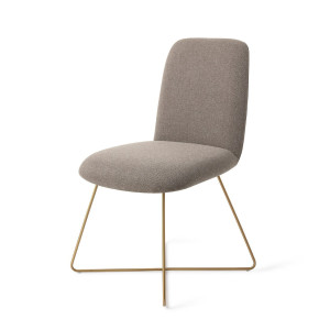 Jesper Home Eetkamerstoel 'Taiwa' Cross Gold, kleur Foggy Fusion