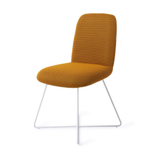 Jesper Home Eetkamerstoel 'Taiwa' Cross White, kleur Groovy Garam