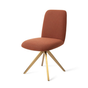 Jesper Home Eetkamerstoel 'Taiwa' Draaibaar, Turn Gold, kleur Hearth Harmony