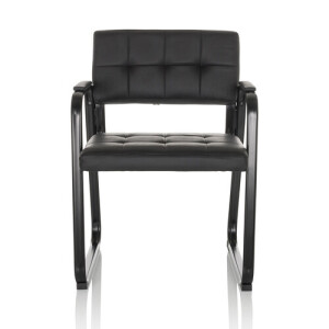 ZANTA B PU - Vergaderstoel / bezoekerstoel Zwart