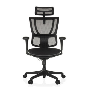 ERGOHUMAN SLIM ECO F GEN2 | Mesh / Stof - Luxe directiestoel Zwart