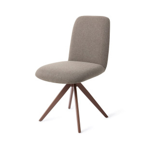 Jesper Home Draaibare Eetkamerstoel 'Taiwa' Turn Brown, kleur Foggy Fusion