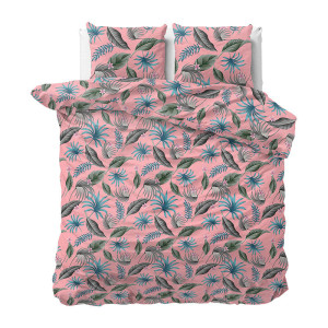 Dekbedovertrek Yellie - Tweepersoons (200x220 cm) - Roze Polyester-katoen - Dessin: Patroon - Sleeptime Elegance - Dekbed-Discounter.nl