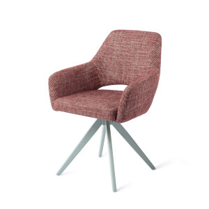 Jesper Home Draaibare Eetkamerstoel 'Yanai' Turn Mint, kleur Berry Bars