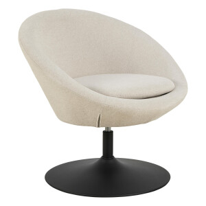 Bendt Draaifauteuil 'Lærke' Geweven, kleur Beige