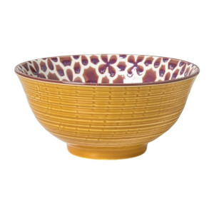 Schaaltje Nore groot - paars/geel - ø15.8x7.3 cm