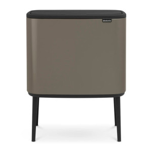 Brabantia Bo Touch Bin recycle prullenbak met deksel op pootjes 3 x 11 liter