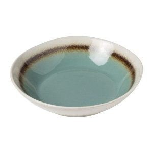 Diep bord Roots - turquoise - ø20x5.4 cm