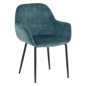 Artistiq Eetkamerstoel 'Linna' Velvet, kleur blauw