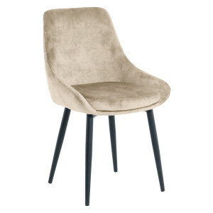Artistiq Eetkamerstoel 'Kofi' Velvet, kleur beige
