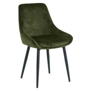 Artistiq Eetkamerstoel 'Kofi' Velvet, kleur groen